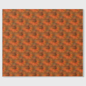 Kunstpatroon Oranje Daisy Flower Natuur Cadeaupapier (Vlak)