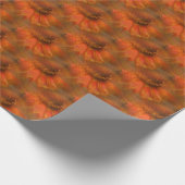 Kunstpatroon Oranje Daisy Flower Natuur Cadeaupapier (Hoek)