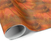 Kunstpatroon Oranje Daisy Flower Natuur Cadeaupapier (Rol Hoek)