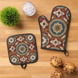 Kunstpatroon Ovenwant & Pannenlap Set