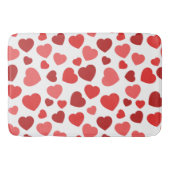 Kunstpatroon, rode harten, hartspatroon badmat (Voorkant)