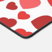 Kunstpatroon, rode harten, hartspatroon bureaumat (Hoek)
