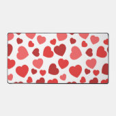 Kunstpatroon, rode harten, hartspatroon bureaumat (Voorkant)