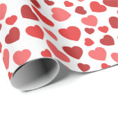 Kunstpatroon, rode harten, hartspatroon cadeaupapier (Rol Hoek)