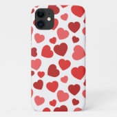 Kunstpatroon, rode harten, hartspatroon Case-Mate iPhone case (Achterkant)
