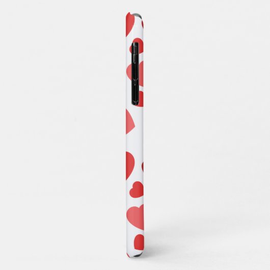 Kunstpatroon, rode harten, hartspatroon Case-Mate iPhone case (Achterkant/links)