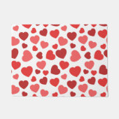 Kunstpatroon, rode harten, hartspatroon deurmat (Voorkant)