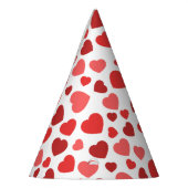 Kunstpatroon, rode harten, hartspatroon feesthoedjes (Links)