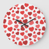 Kunstpatroon, rode harten, hartspatroon grote klok (Voorkant)