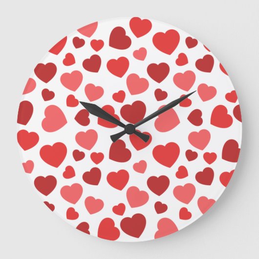 Kunstpatroon, rode harten, hartspatroon grote klok (Voorkant)