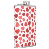 Kunstpatroon, rode harten, hartspatroon heupfles (Rechts)