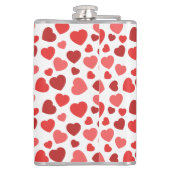 Kunstpatroon, rode harten, hartspatroon heupfles (Achterkant)