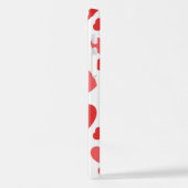 Kunstpatroon, rode harten, hartspatroon iPhone hoesje (Linkerkant)