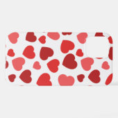 Kunstpatroon, rode harten, hartspatroon iPhone hoesje (Achterkant horizontaal)