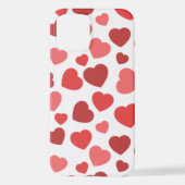 Kunstpatroon, rode harten, hartspatroon iPhone hoesje (Achterkant)