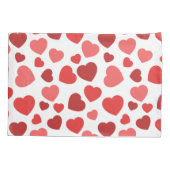 Kunstpatroon, rode harten, hartspatroon kussensloop (Achterkant)