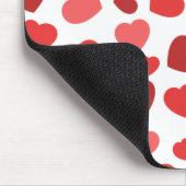 Kunstpatroon, rode harten, hartspatroon muismat (Hoek)