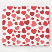 Kunstpatroon, rode harten, hartspatroon muismat (Voorkant)
