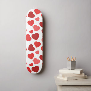 Kunstpatroon, rode harten, hartspatroon persoonlijk skateboard