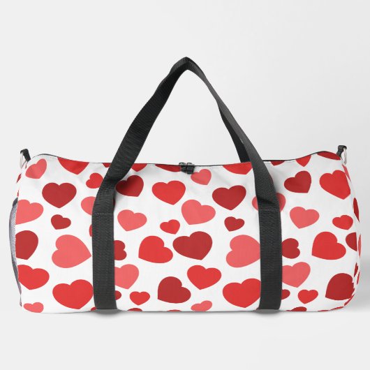 Kunstpatroon, rode harten, hartspatroon plunjezak (Achterkant)