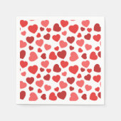 Kunstpatroon, rode harten, hartspatroon servet (Voorkant)