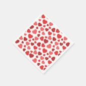 Kunstpatroon, rode harten, hartspatroon servet (Hoek)