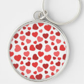 Kunstpatroon, rode harten, hartspatroon sleutelhanger (Voorkant)