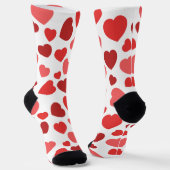 Kunstpatroon, rode harten, hartspatroon sokken (Gebogen)