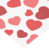 Kunstpatroon, rode harten, hartspatroon tafelkleed (Gekanteld)