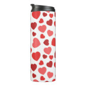 Kunstpatroon, rode harten, hartspatroon thermosbeker (Geroteerd rechts)