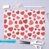 Kunstpatroon, rode harten, hartspatroon tissuepapier (Craft)