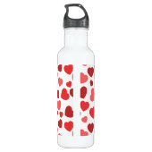 Kunstpatroon, rode harten, hartspatroon waterfles  (Achterkant)