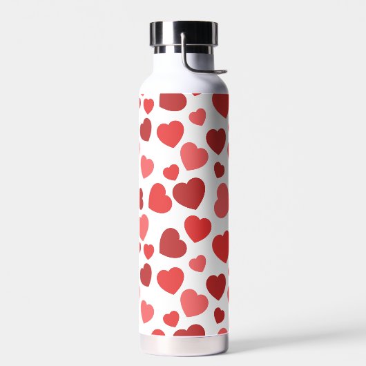 Kunstpatroon, rode harten, hartspatroon waterfles (Links)