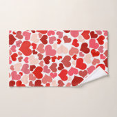 Kunstpatroon, rode harten, liefde bad handdoek (Handdoek)