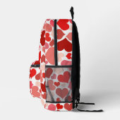 Kunstpatroon, rode harten, liefde bedrukte rugzak (Rechts)