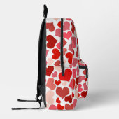 Kunstpatroon, rode harten, liefde bedrukte rugzak (Links)