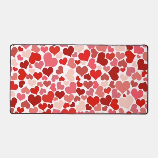 Kunstpatroon, rode harten, liefde bureaumat (Voorkant)