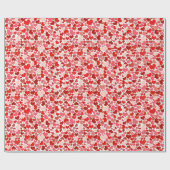 Kunstpatroon, rode harten, liefde cadeaupapier (Vlak)