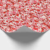 Kunstpatroon, rode harten, liefde cadeaupapier (Hoek)