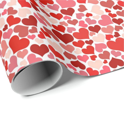 Kunstpatroon, rode harten, liefde cadeaupapier (Rol Hoek)