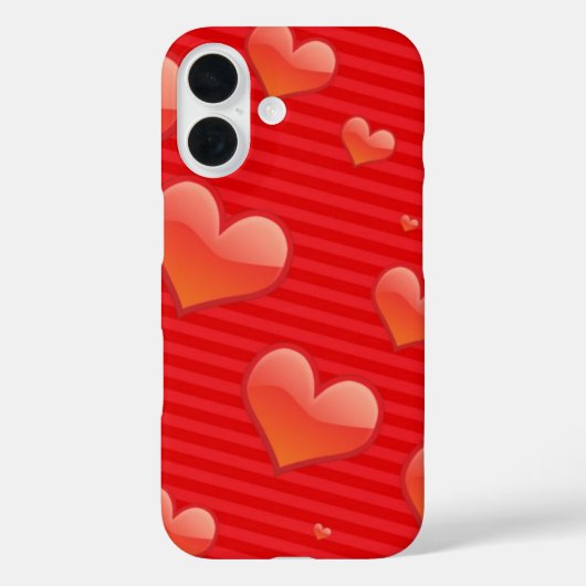 Kunstpatroon, rode harten, liefde Case-Mate iPhone case (Achterkant)