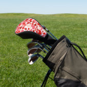 Kunstpatroon, rode harten, liefde golfheadcover (Insitu)