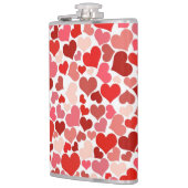 Kunstpatroon, rode harten, liefde heupfles (Links)