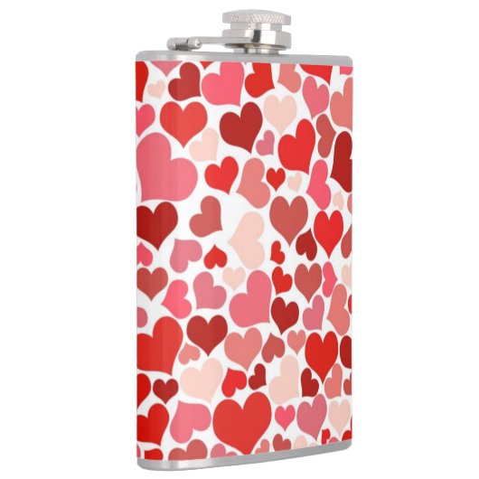 Kunstpatroon, rode harten, liefde heupfles (Rechts)