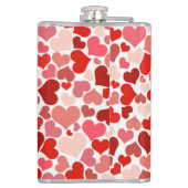 Kunstpatroon, rode harten, liefde heupfles (Achterkant)