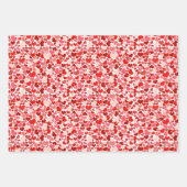 Kunstpatroon, rode harten, liefde inpakpapier vel (Voorkant 3)