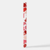 Kunstpatroon, rode harten, liefde iPhone hoesje (Rechterkant)