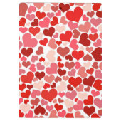Kunstpatroon, rode harten, liefde klembord (Achterkant)