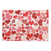 Kunstpatroon, rode harten, liefde kussensloop (Achterkant)