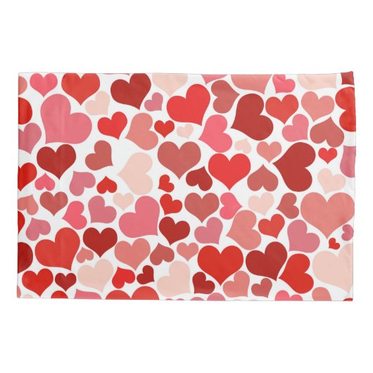 Kunstpatroon, rode harten, liefde kussensloop (Achterkant)